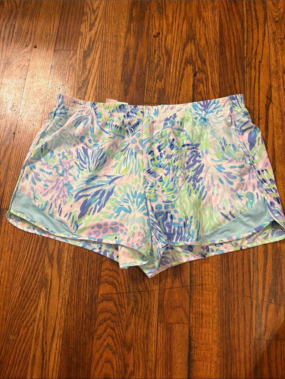🎉Lilly Pulitzer Pastel Floral Athletic Shorts in Mint, Lavender, and Light Blue